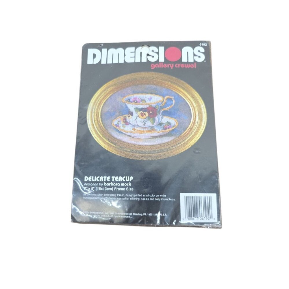 Dimensions vintage "Delicate Teacup" cross stitch kit 6192 7x5in New In Package